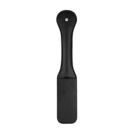 Ouch! Paddle Kožni alat za udaranje sa reverznim otiskom, crni, 32 cm