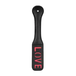Ouch! Paddle LOVE reverzibilni reljefni kožni alat za udaranje, crni