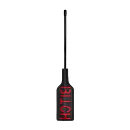 Ouch! Crop Short Handle Rectangular Model with Reversed Imprint Black