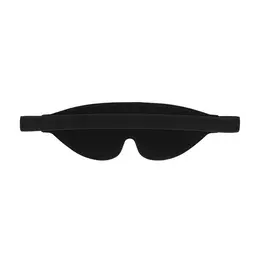 OUCH! Leather Eye Mask KISS Design Black-Red Adjustable Strap