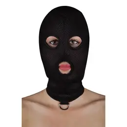 Ouch! Xtreme Mesh Balaclava with D-Ring, Universal Size, Black