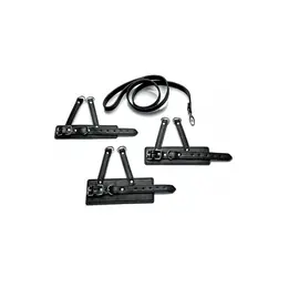 Master Series 3-Piece Adjustable PU Leather Ball System Set Black