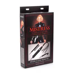 XR Brands Electrosex Wand Set with 3 Silicone Attachments, Black
