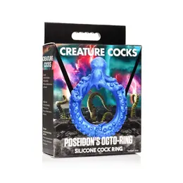 Master Series Poseidon's Octo-Ring Silikonski Potporni Prsten Plavi