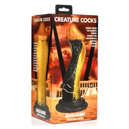 XR Brands Golden Snake Silikonska Intimna Igračka Zlatno-Crna Velika