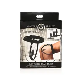 Bum-Tastic Trainer Set Silicone Anal Plug Kit with Adjustable Harness