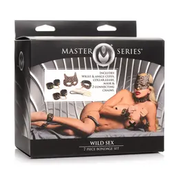 XR Brands Leopard Print 7-Delna Bondage Kolekcija Set od Veštačke Kože