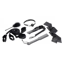 XR Brands Master Series Adjustable Under Bed Restraint Set Black