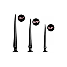 XR Brands Master Series Slim Tapered Flexible Anal Hose Set, 3 Sizes