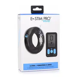 E-Stim Pro Silicone Vibrating Ring with Remote Control - Adjustable System