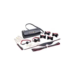 XR Brands Bow Tie BDSM set sa elegantnom torbom za nošenje, crni i crveni
