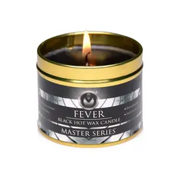 XR Brands Fever Black Paraffin Candle - Low-Temperature Scented Wax