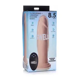XR Brands Swell Inflatable Vibrating Silicone Model 18 cm Black