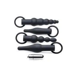 XR Brands Premium Ringed Rimmers Silicone Training Kit with Vibrating Bullet