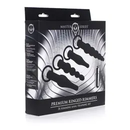 XR Brands Premium Ringed Rimmers Silicone Training Kit with Vibrating Bullet