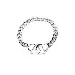 Master Series Cuff Him Handcuff Bracelet Stainless Steel Chain