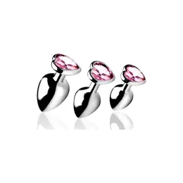 Pink Heart Set aluminijumskih čepova 3 veličine - Bez nikla, Dekorativna baza
