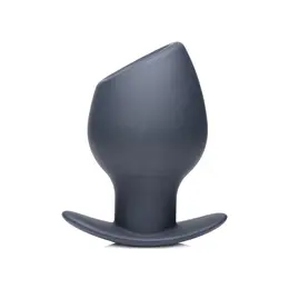 XR Brands Ass Goblet Silicone Hollow Plug Small - Ribbed, Ergonomic Base