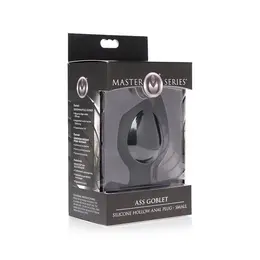 XR Brands Ass Goblet Silicone Hollow Plug Small - Ribbed, Ergonomic Base