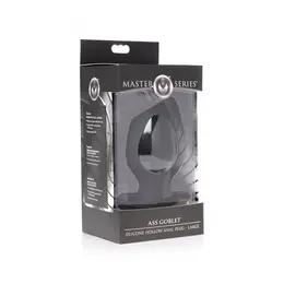 XR Brands Ass Goblet Silicone Hollow Plug Large - Ergonomic Black Model