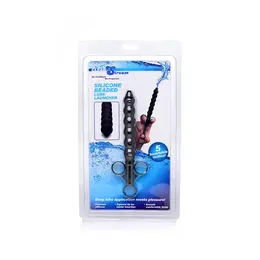 CleanStream XL Silikonski aplikator za lubrikant sa rebrastim vratom, Crni