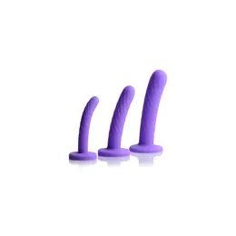 Tri-Play Silicone 3-Piece Set Purple - Flexible Suction Base Kit