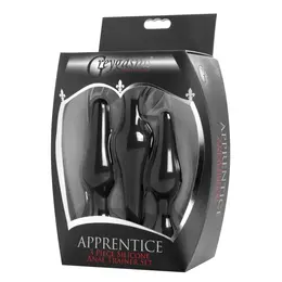 Blush Novelties Analni Trening Set 3-Delni Silikonski Komplet za Početnike Crni