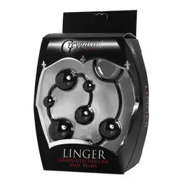 XR Brands Linger Graduirane Silikonske Fleksibilne Analne Perle 30 cm Crne