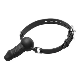 XR Brands Suppressor Silikonski Gag sa Podesivim Kajševima Crni
