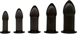 XR Brands Anal Trainer Set 5-Piece Flexible Black TPE System