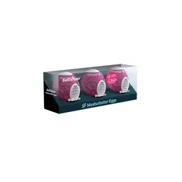 Satisfyer Eggs Set intimni sistem – 3 cyber-skin teksturirana modela