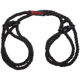Restrain Bind Tie 6mm Konopljine Lisice Crne - Podesive za Ruke ili Noge