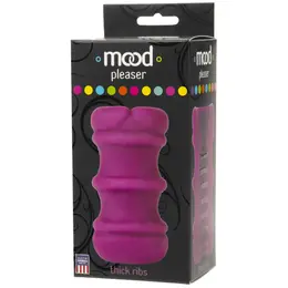 Doc Johnson Mood Pleaser Thick Ribbed Intimate Sleeve Purple 4.5”