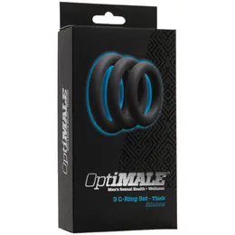 Doc Johnson OptiMALE Set Silikonskih Prstenova 3 Veličine Crna/Grafit