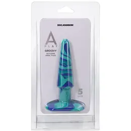 A-Play Groovy silikonski čep Okean 12 cm - Višebojni, sužena baza