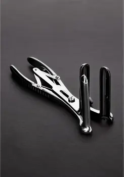 Shots Matthieu 3-Prong Steel Rectal Dilator with Adjustable Locking System