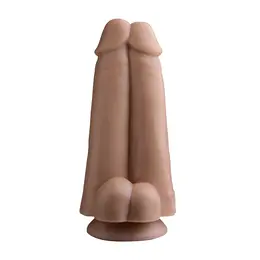 Tom of Finland Intimate Dual Shaft Model, Suction Base, Black, 26 cm