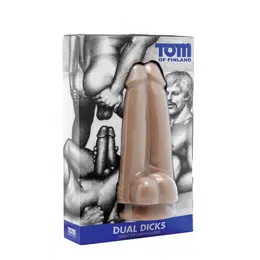 Tom of Finland Intimate Dual Shaft Model, Suction Base, Black, 26 cm