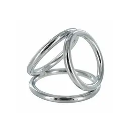 Master Series Triad Chamber Metal Chastity System Medium Size