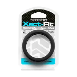 Perfect Fit Xact-Fit #23 Precision set prstenova 2-pack, mekani silikon, crni