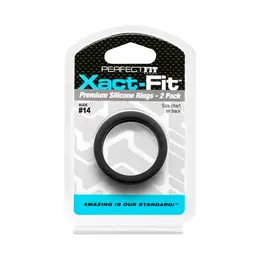 Perfect Fit Xact-Fit set prstenova #14, 2-pack, fleksibilni silikon, crni