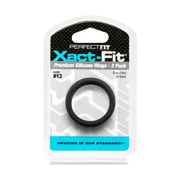 Perfect Fit Xact-Fit #13 precizni set prstenova, 2-pack, mekani crni silikon