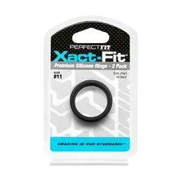 Perfect Fit Xact-Fit #11 podesivi silikonski prsten 2-pack crni