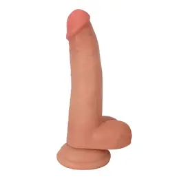 Bareskin Intimate Model 8” with Suction Cup & Anatomical Details, Beige