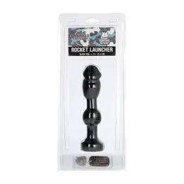 Domestic Partner Rocket Launcher Black Anal Plug Soft Rubber 18 cm