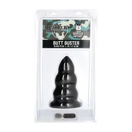Domestic Partner Butt Buster crni 3-stepeni analni čep od meke gume XL