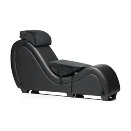 XR Brands Kinky crna intimna ležaljka sa potpornim jastucima