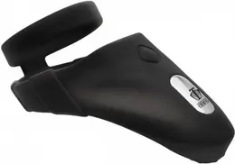 XR Brands Master Series Silicone Ring with Vibrating Base Black
