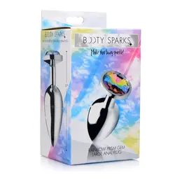 Rainbow Prism Large Gem Plug - Aluminum, Colorful Crystal Base