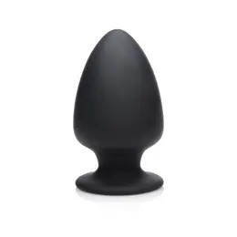 XR Brands Squeezable Plug Large - Flexible Silicone, Thermo-Reactive